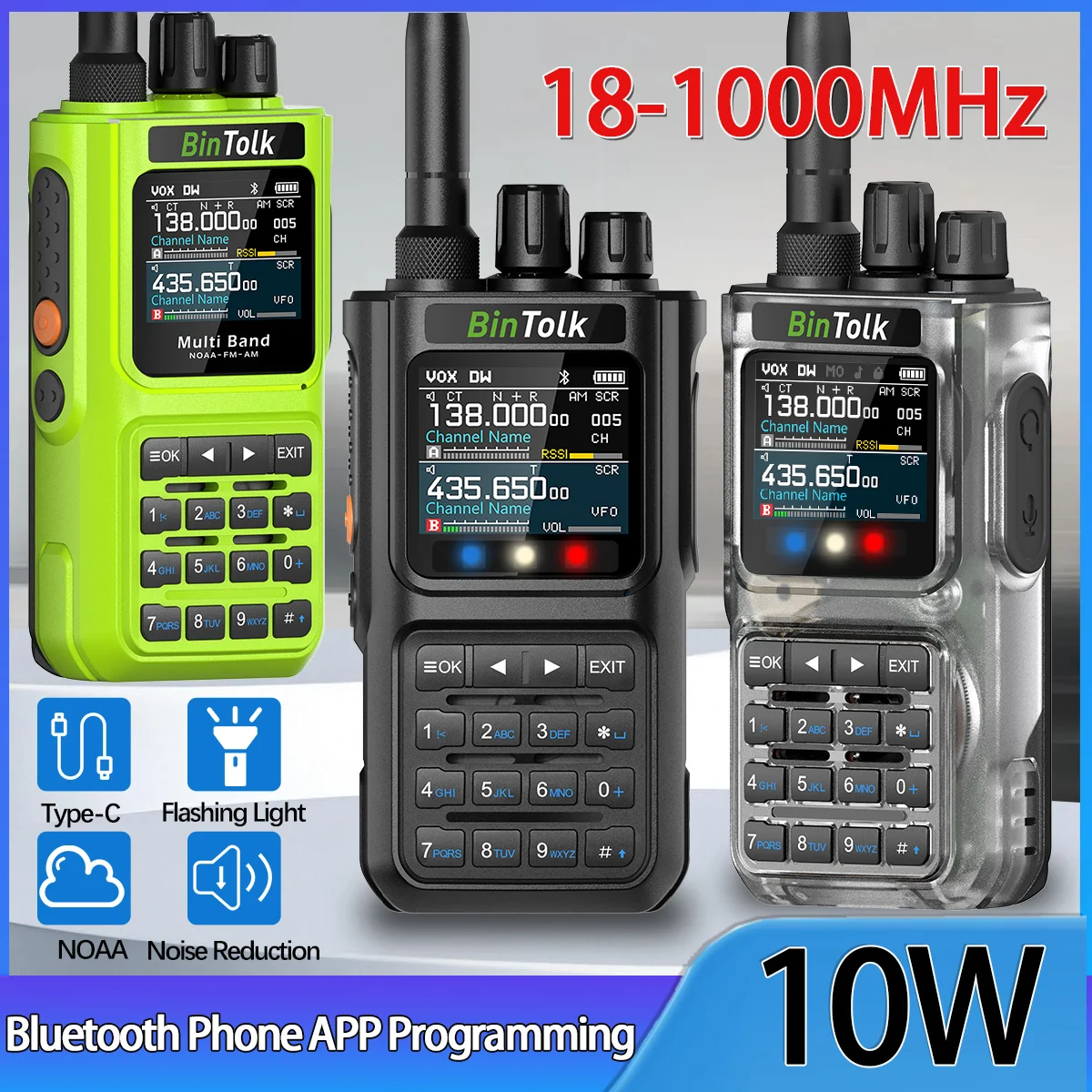�y�Z�[�����zBinTolk BT8000 �g�����V�[�o�[ 10 ���b�g�}���`�o���h���C�����X Bluetooth �v���O���~���O�m�C�Y���_�N�V�����Z�g���W�I�A�}�`���A�A�b�v�O���[�h RT900