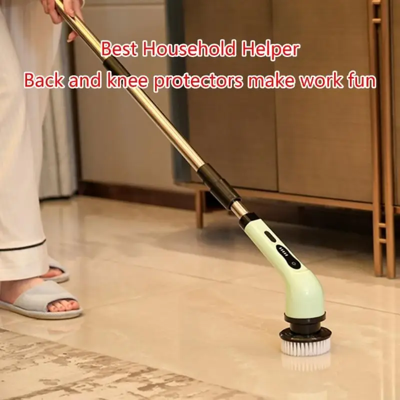 Brosse nettoyage électrique F92F, épurateur rotatif électrique avec 6/9 têtes brosse remplaçables