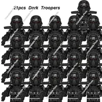 Hot Toys 21Pcs Star Wars Dark Troopers Legion Order Stormtrooper Commander Darth Vader Cody Compatible Mini Figure Kids Toy Gift