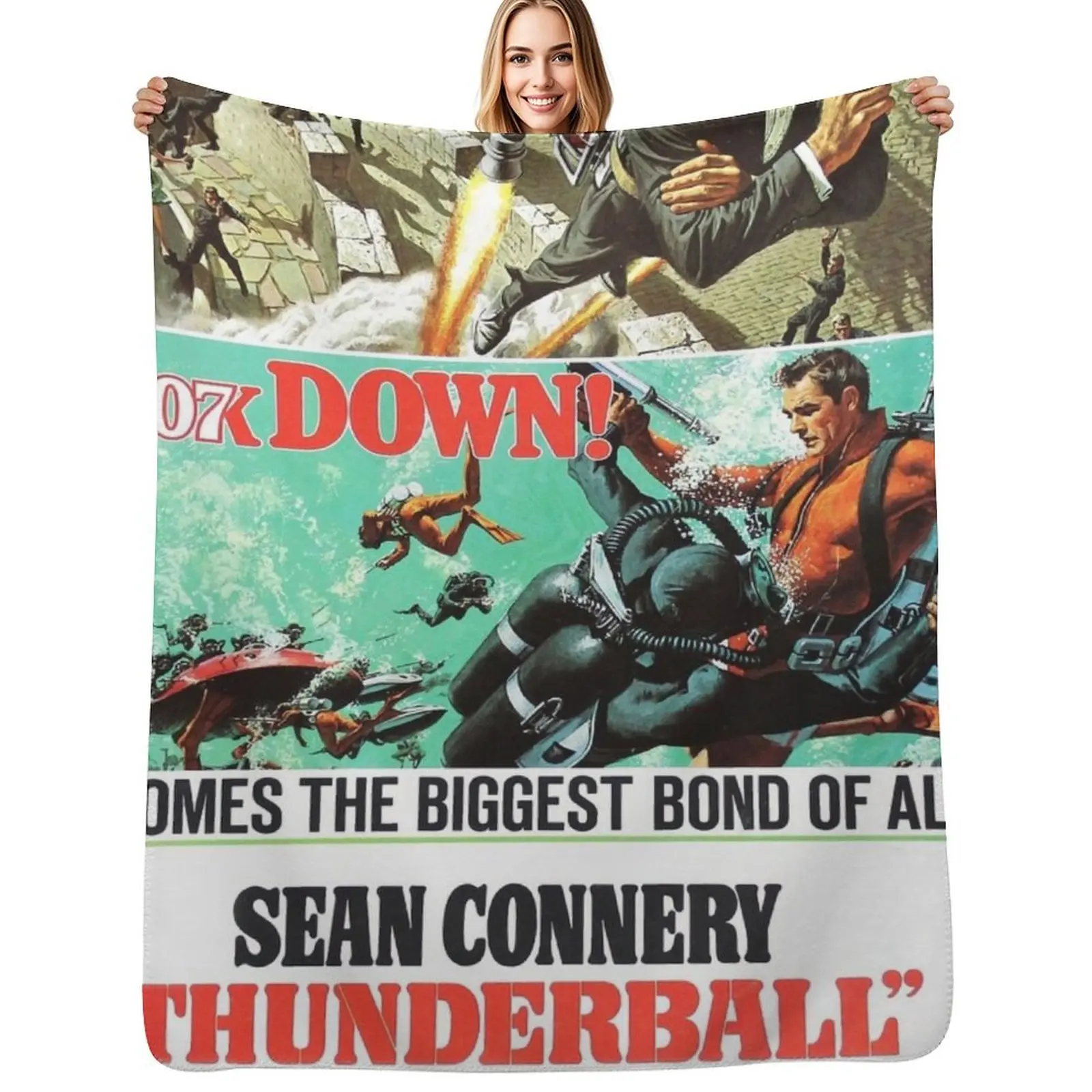 Up Down Out Thunderballs Throw Blanket Softest Personalized Gift Stuffeds Multi-Purpose decorative valentine gift ideas Blankets