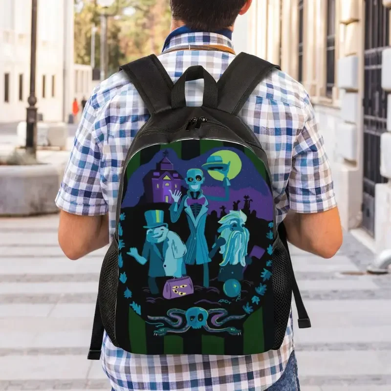 Zaino da viaggio personalizzato Haunted Mansion Donna Uomo Scuola Computer Bookbag Borse per studenti universitari