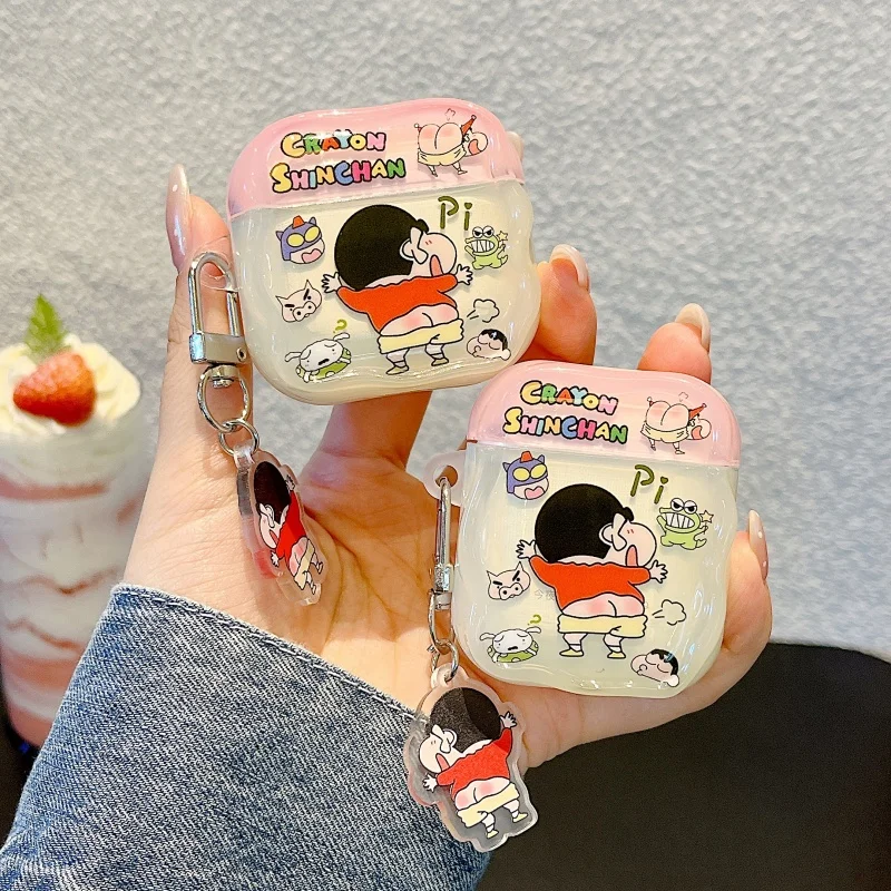 

Cute sleep buttock Crayon Shin-chan Earphone Case for Airpods 1 2 3 Pro 4 Pro2 2nd Pro3 Pendant Wireless Bluetooth Earbuds Cover