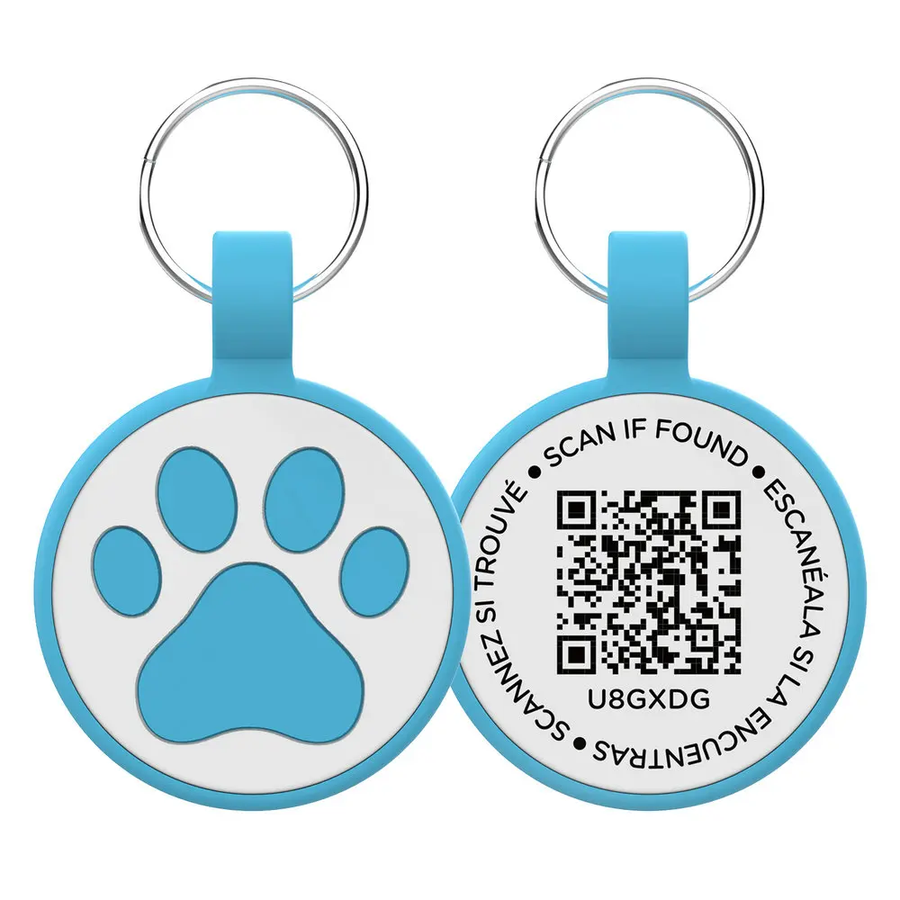 APP URL Web Software Ready Custom Cheap Durable QR Code Pet Dog Cat ID Tag