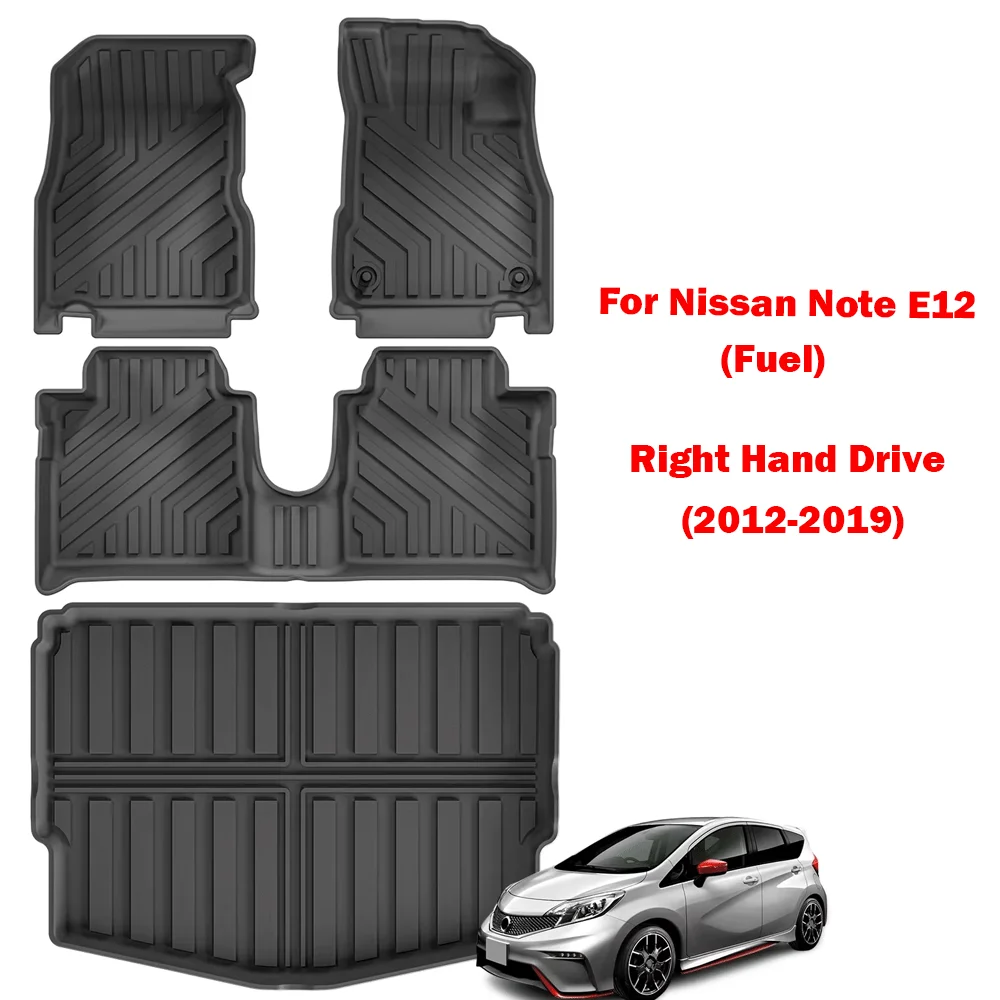 

Для Nissan Note E12 Fuel 2012-2019 правый руль TPE 3D автомобильные коврики грузовой вкладыш багажник всепогодные аксессуары черный