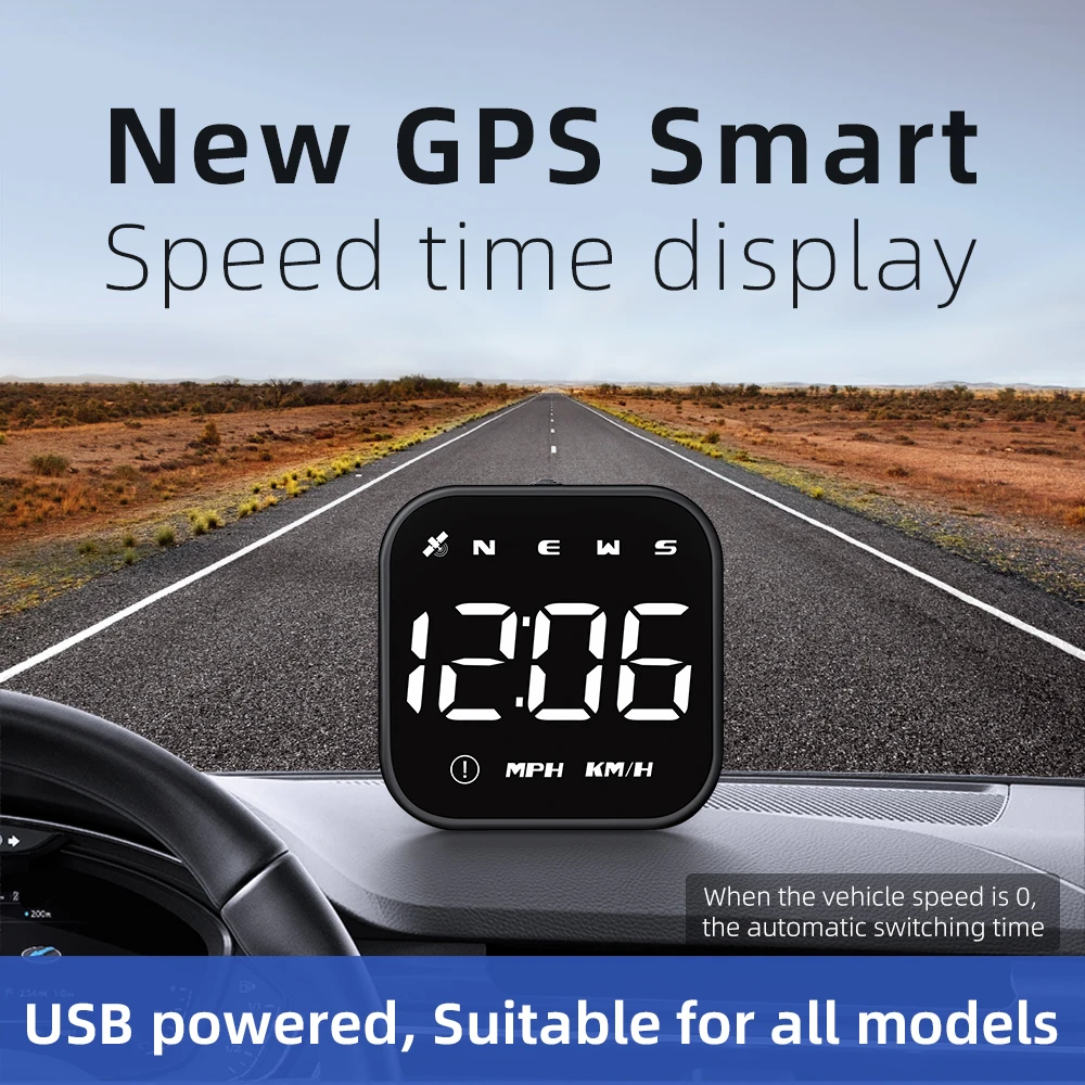

WY G4S GPS Erect HUD Digital Speedometer Head Up Display Car Electronics Accessories Big Font Speed for All Cars