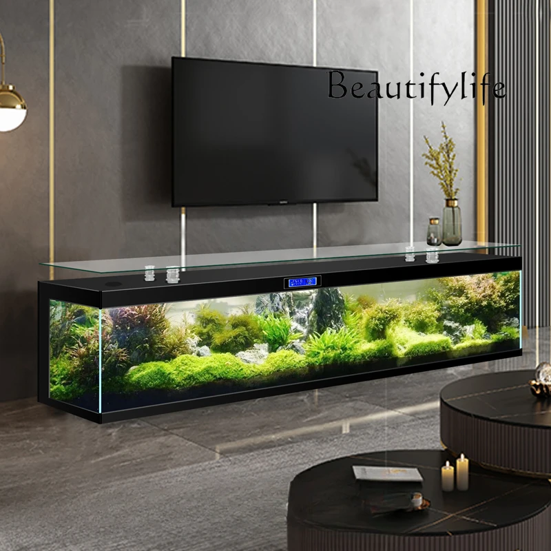 

Fish Tank Living Room TV Cabinet Aquarium Floor Household Medium Glass Large Coffee Table Dragon Fish Tank