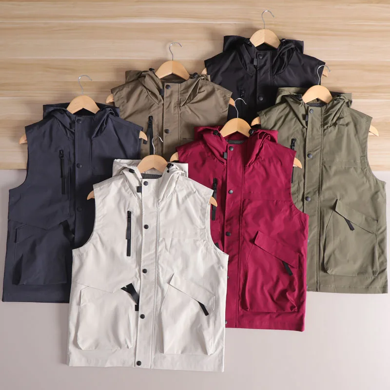 

Тактическая спецодежда, легкий водонепроницаемый мужской и женский уличный повседневный многоэтажный жилет с капюшоном, куртка на осень