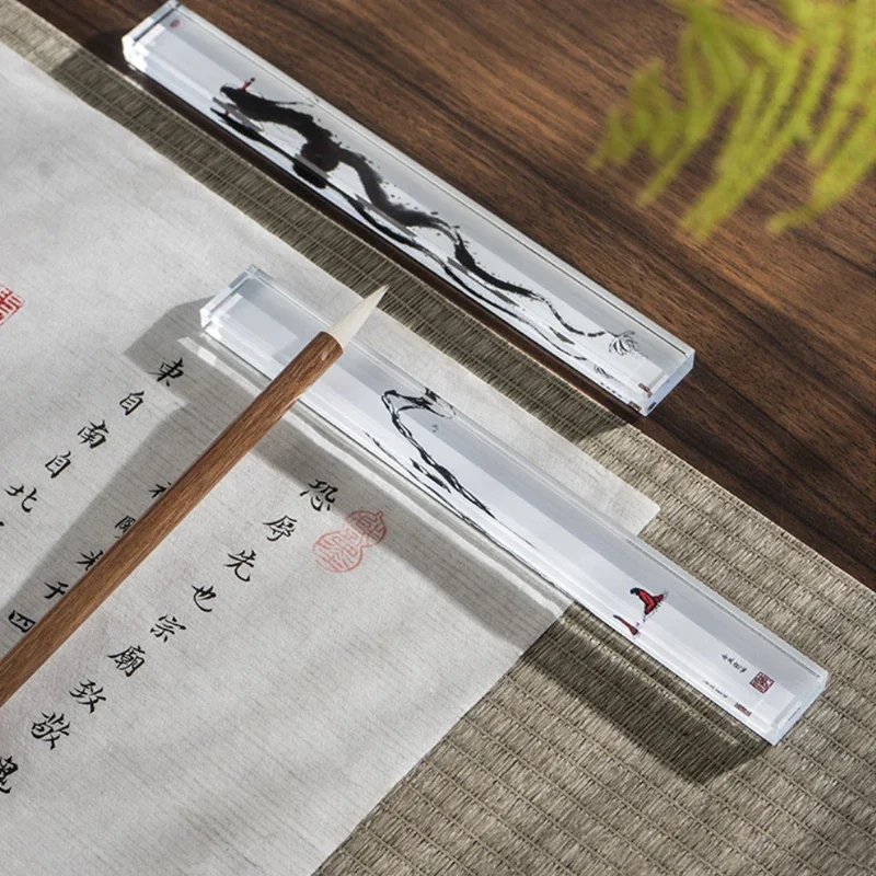 

Корейская каллиграфия пресс-папье стекло китайская живопись бумага для письма принадлежности для каллиграфии настольные декоративные инструменты для дома офиса книга фото