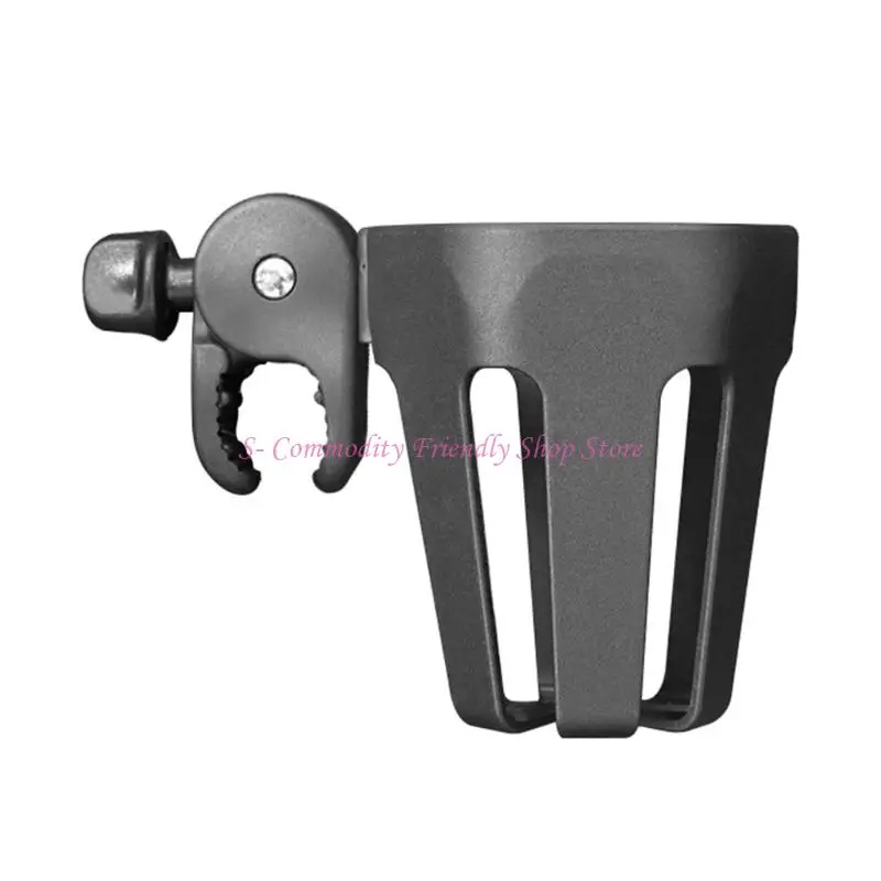 

85AE Universal Rotatable Cup Holder for Strollers Bikes Wheelchairs Walkers Scooters with Large Diameter Design Black