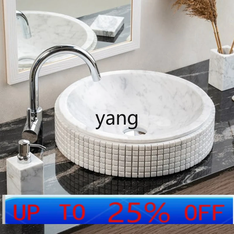 LTT light luxury creative marble wash basin balcony bathroom wash basin