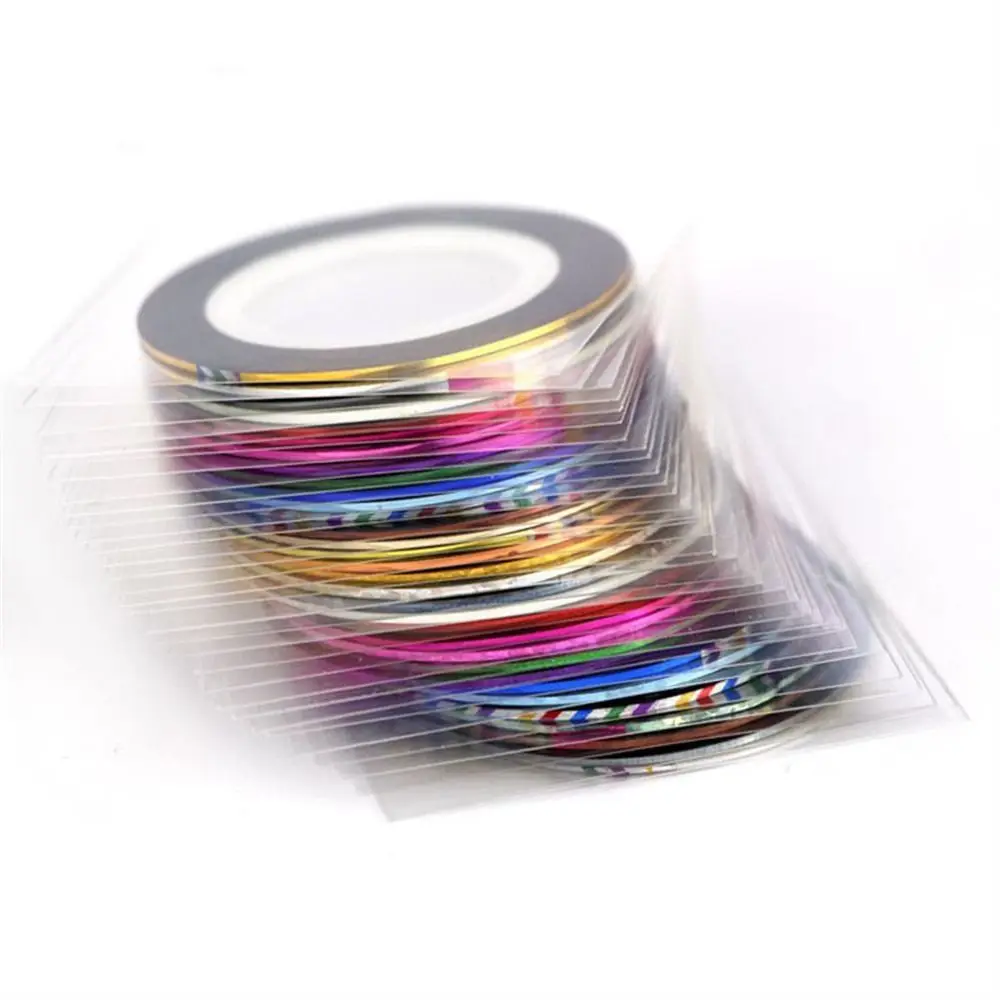 UV Shinning Narrow Tinsel Tape Holographic Fly Tying Material Fishing Lure Stickers Adhesive Colorful for 14Pcs