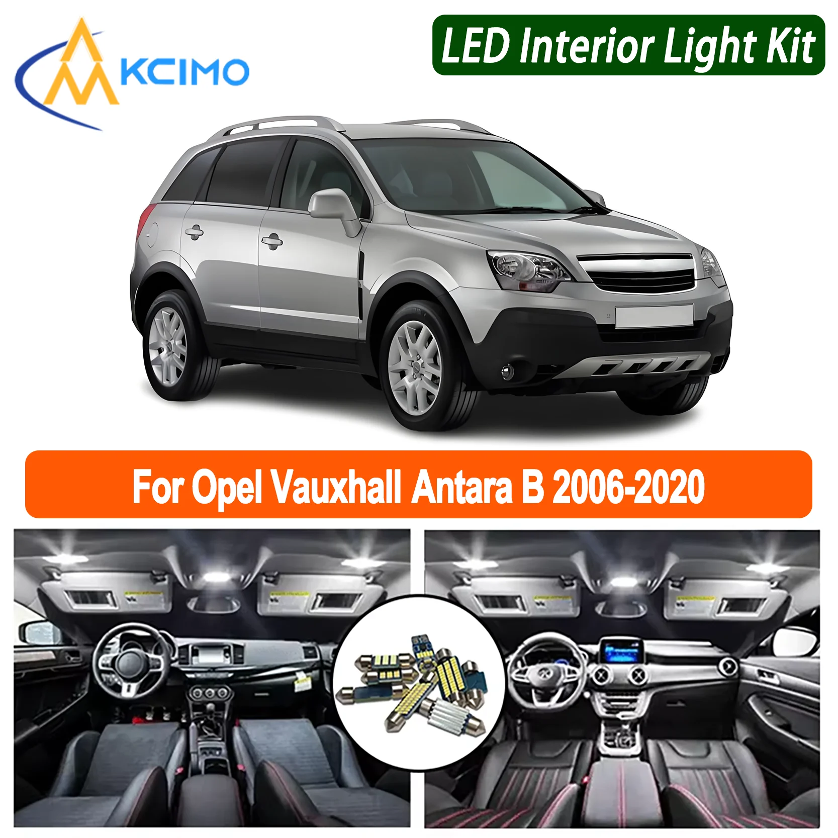 

Energy Saving Long Lasting LED Interior Kit for Opel Vauxhall Antara B 2006-2020 Super Bright Dome Map Trunk Lights