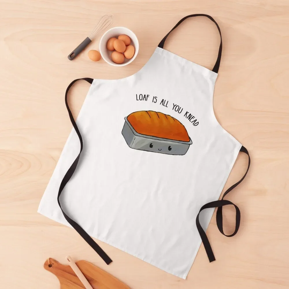 Food Pun - Loaf is All You Knead Apron For Hairdresser japanese style For Man Haircut Apron