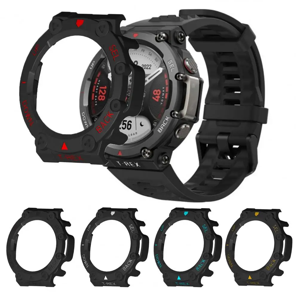 PC Protector Cover Case for Huami Amazfit T-rex 2 Anti-scratch Shock-proof Smart Watch Protective Shell Frame Watch Accessories