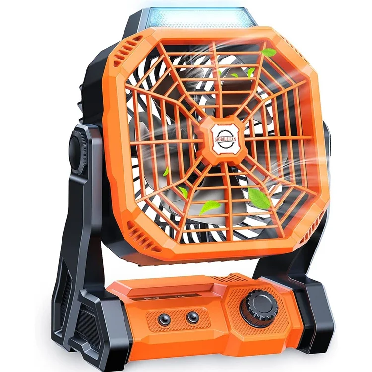 

Camping Fan With LED Lantern 20000mAh Rechargeable Battery Operated Portable Tent Fan