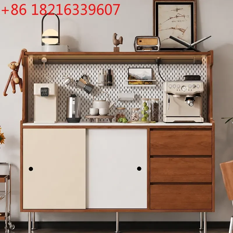 YAOModern Rock Slab Dining Side Cabinet Small Apartment Wall Mounted Storage Locker Household Living Room Tea Cabinet