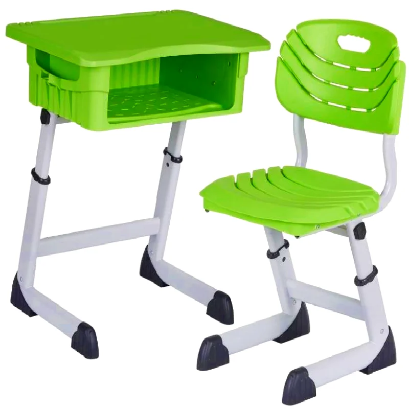 

Custom Modern Single Student Desk and Chair Set Durable ABS Plastic School Furniture for Junior Primary School & Hospital Use