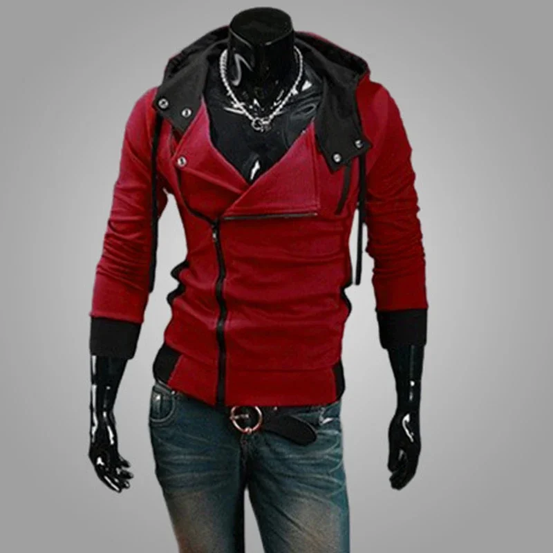 Sudadera informal con capucha para hombre, ropa de calle ajustada con cremallera, cárdigan, ropa deportiva negra, 2024