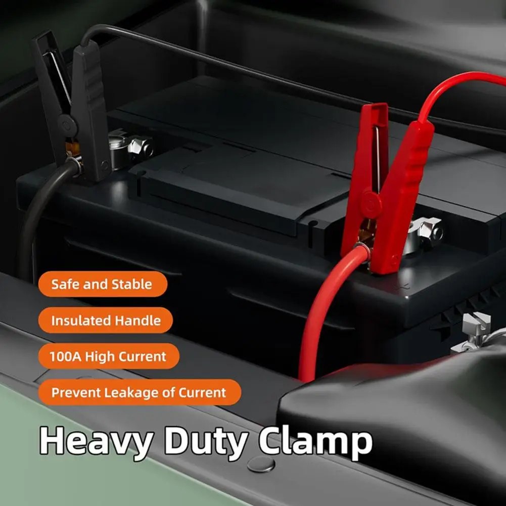 Jumper Cables Adapter For Ryobi 18V Battery, 12AWG 5.9FT Portable Battery Jump Starter Automotive Booster Cables Power