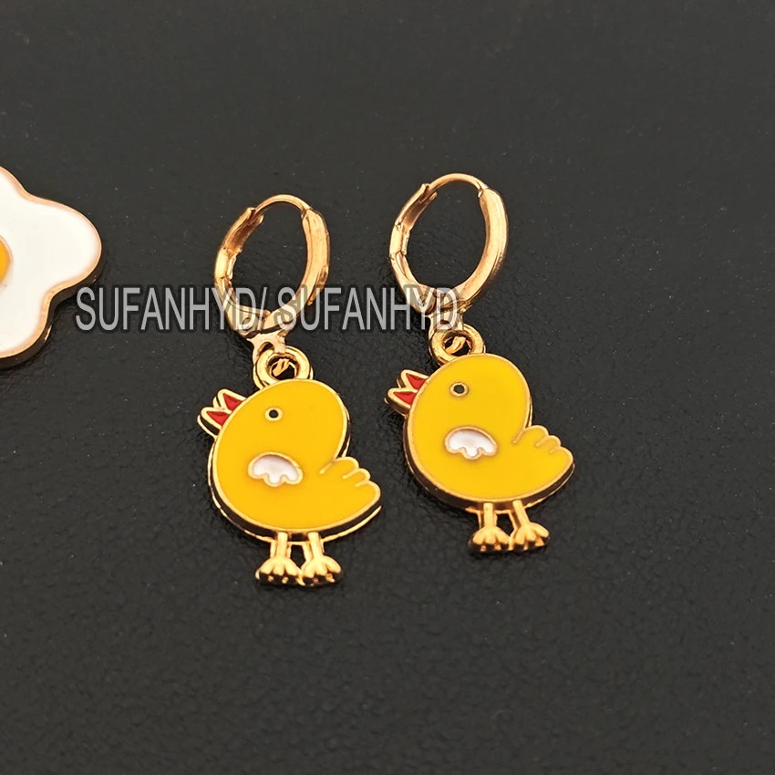 Cute Chick Earrings for Women Fashion Animal Earrings Gifts for Girls Cute Loop Little Chicken Earrings