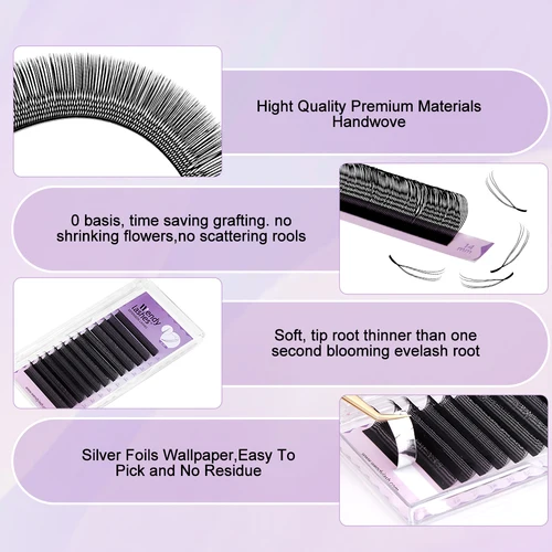 Imagen 2 del producto Wendy-pestañas YY en forma de U, extensión de pestañas postizas, Cosplay, pestañas dobles, pestañas 2D YY, pestañas prefabricadas, volumen de pestañas postizas