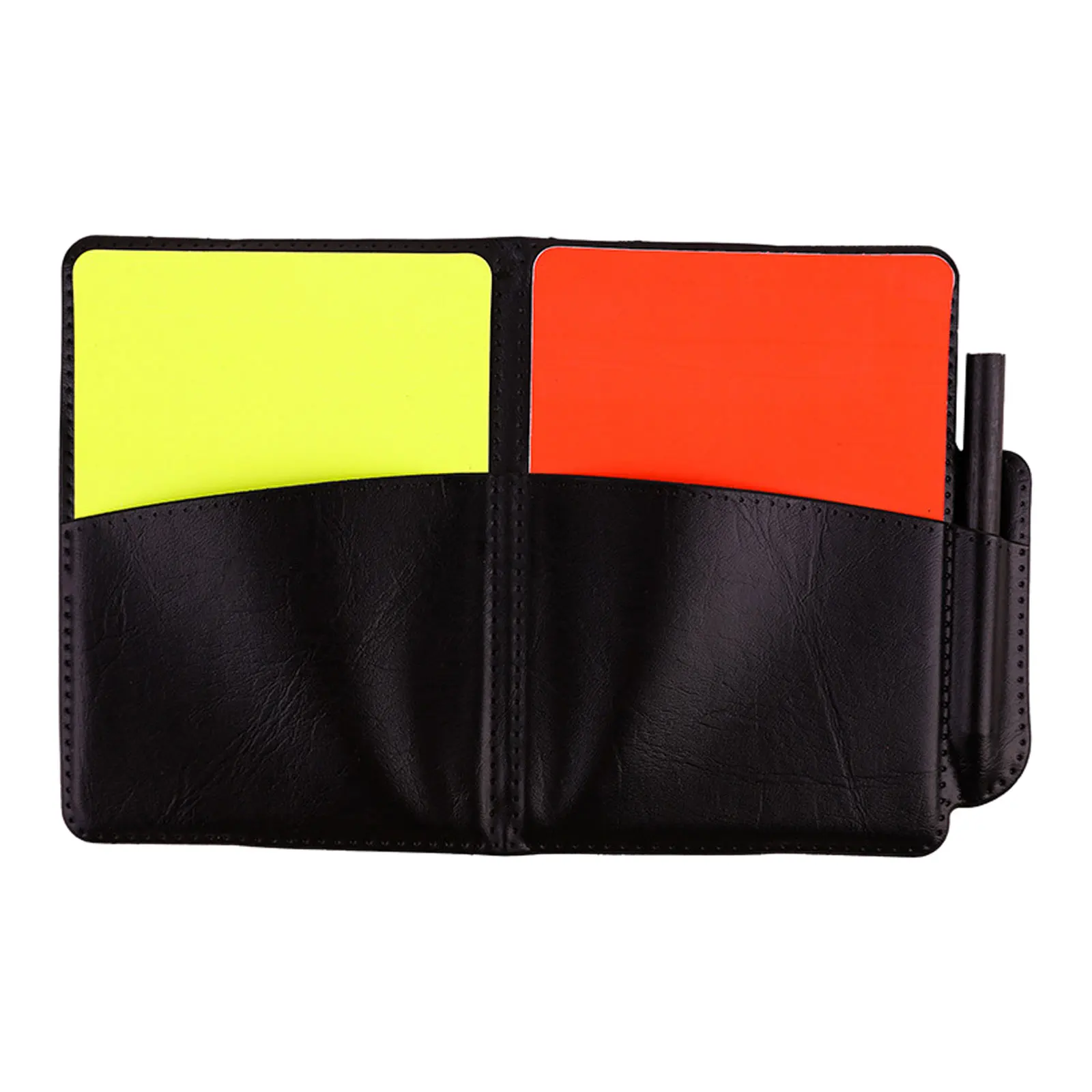 Ensemble de cartes d'arbitre de football, rouge et jaune, fournitures d'arbitre de football, carnet de portefeuille, outil d'arbitre de jeu professionnel