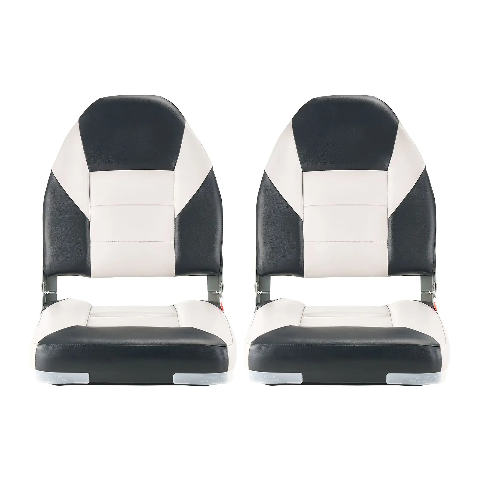 High Backrest Folding Fishing Boat Seat Waterproof PVC Leather & Thickened Sponge Cushion Marine Usage Aluminum Alloy Hi