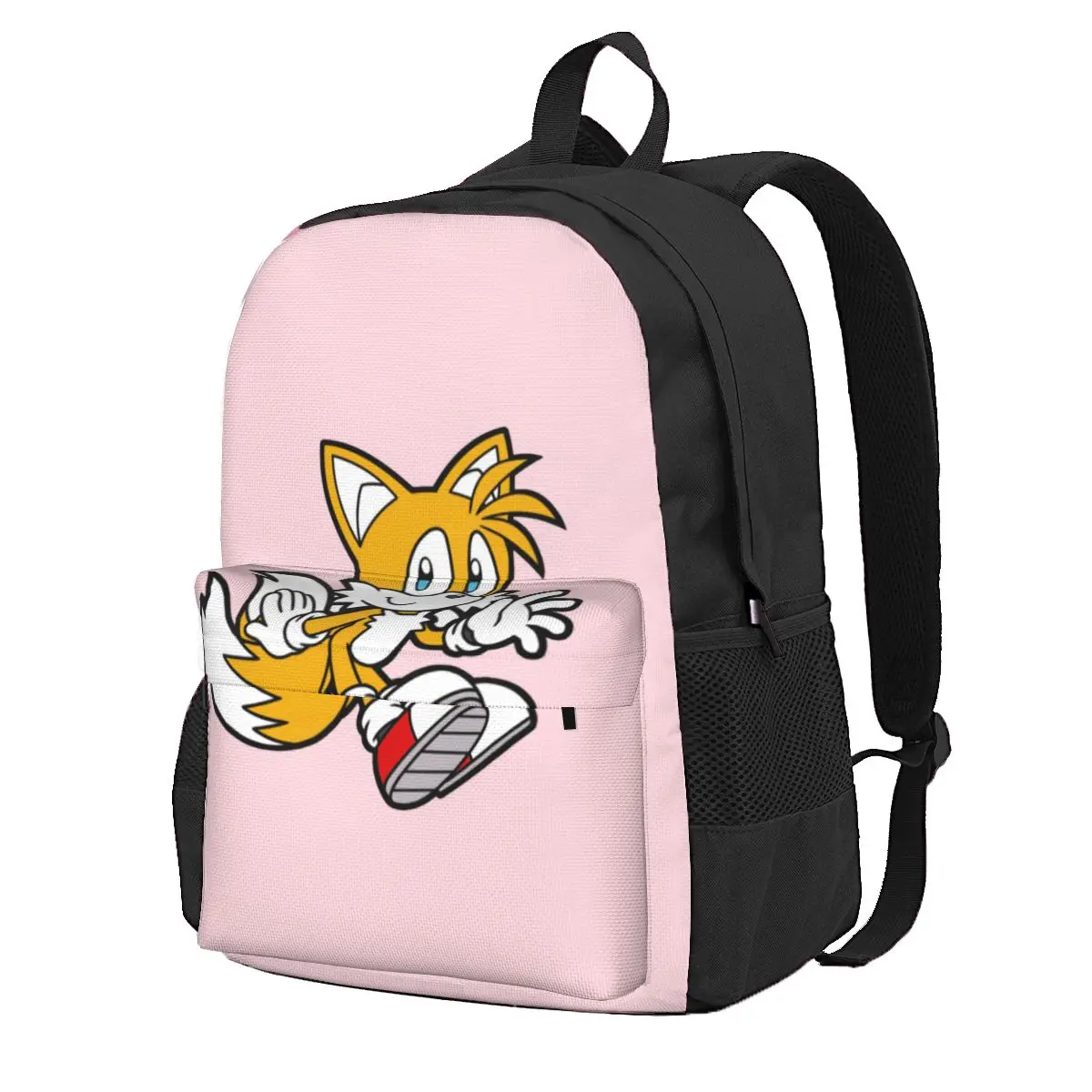 

Miles Tails Prower Student Backpack School Bag Hiking Travel Daypack for Boys Girls Fashion Bookbag Shoulder Bags