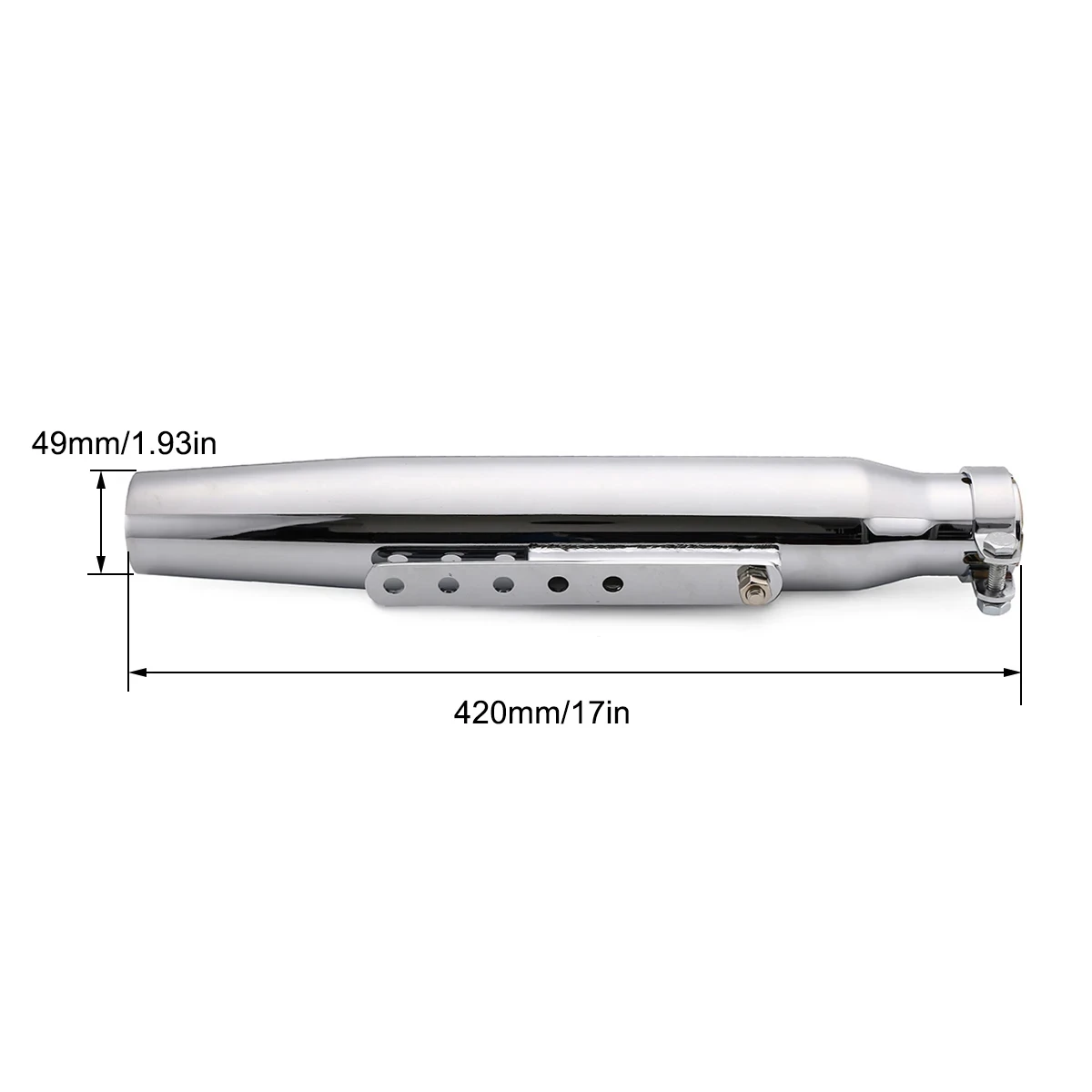 Motorcycle Exhaust Muffler Slip - On  Retro Vintage Classic Electroplating Escap Moto for Cafe Racer Bobber QKopper Custom view 3