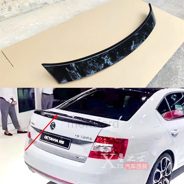 Dla Volkswagen Skoda Octavia 2014-2019 ABS włókno szklane niepomalowany kolor tylny spojler ogon skrzydło bagażnika osłona wargi Car Styling