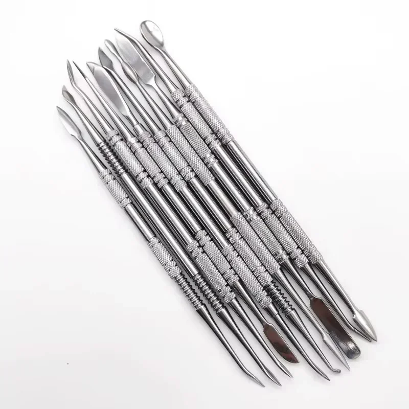 10Pcs/Set Stainless Steel Soft Clay Tools Polymer Sculpting Smoothing Wax Pottery Ceramic Modeling Carved Tools Accessories