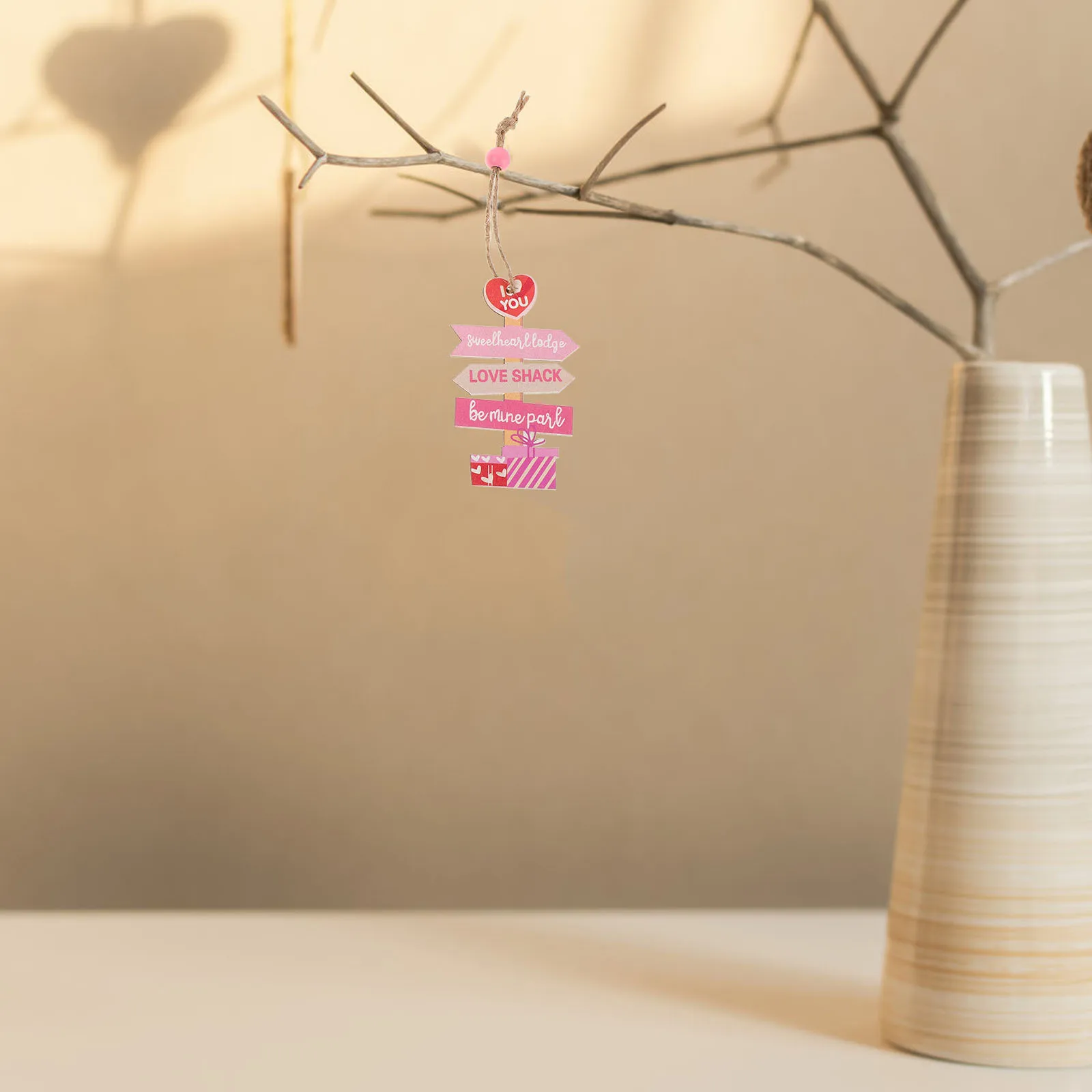 

3pcs Valentine Hangings Decoration Wooden Heart Ornaments 3-Compartment Box Natural Wood For Couples Home Party Wall Door