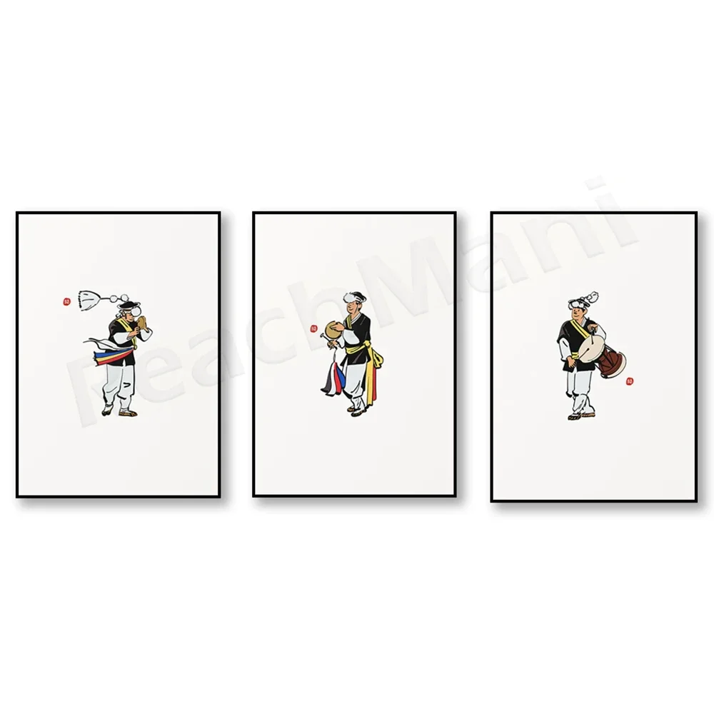 Korean Style Poster Canvas Painting Asian Korean Culture Art Wall Painting Living Room Bedroom Home Decor