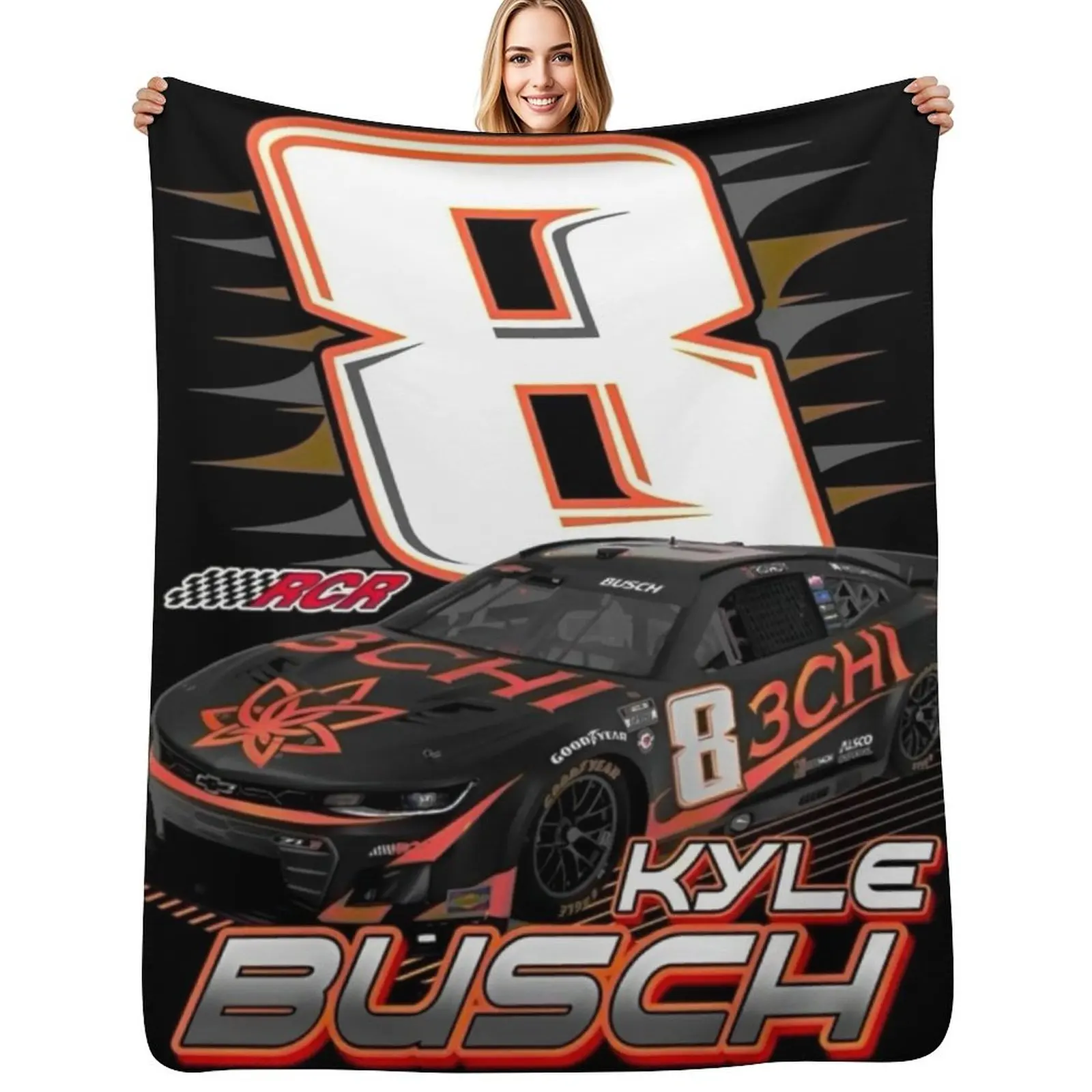 

Kyle busch Throw Blanket Cozy Microfiber Throw Blanket for Home Bedroom
