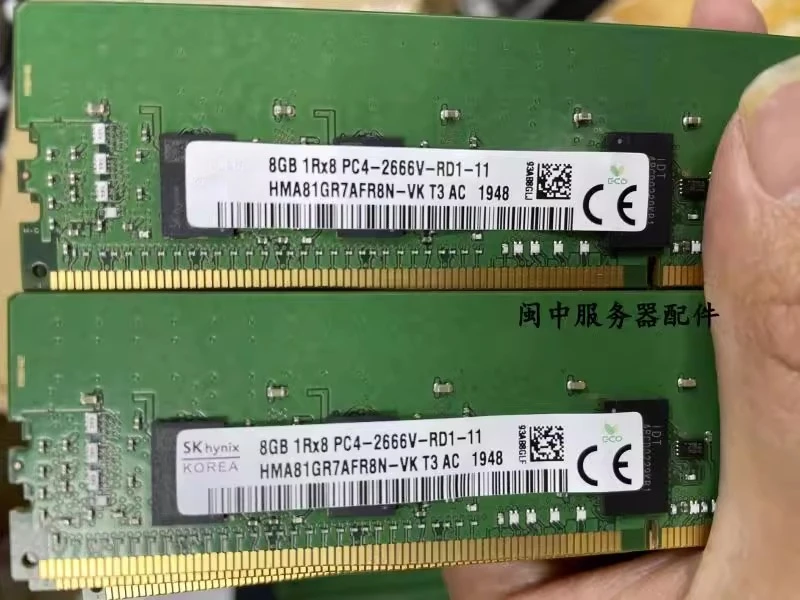 

Для SK Hynix Hyundai 8G 1RX8 DDR4 PC4-2666V-RD1-11/12 Серверная память REG