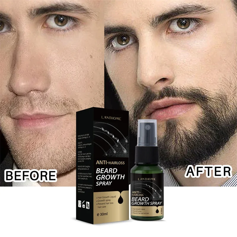 

Beard Growth Serum Spray Hair Growing Essential Oil Fast Styling Thicker Longer Fuller Beard Softening Moisturizing Beard Liquid