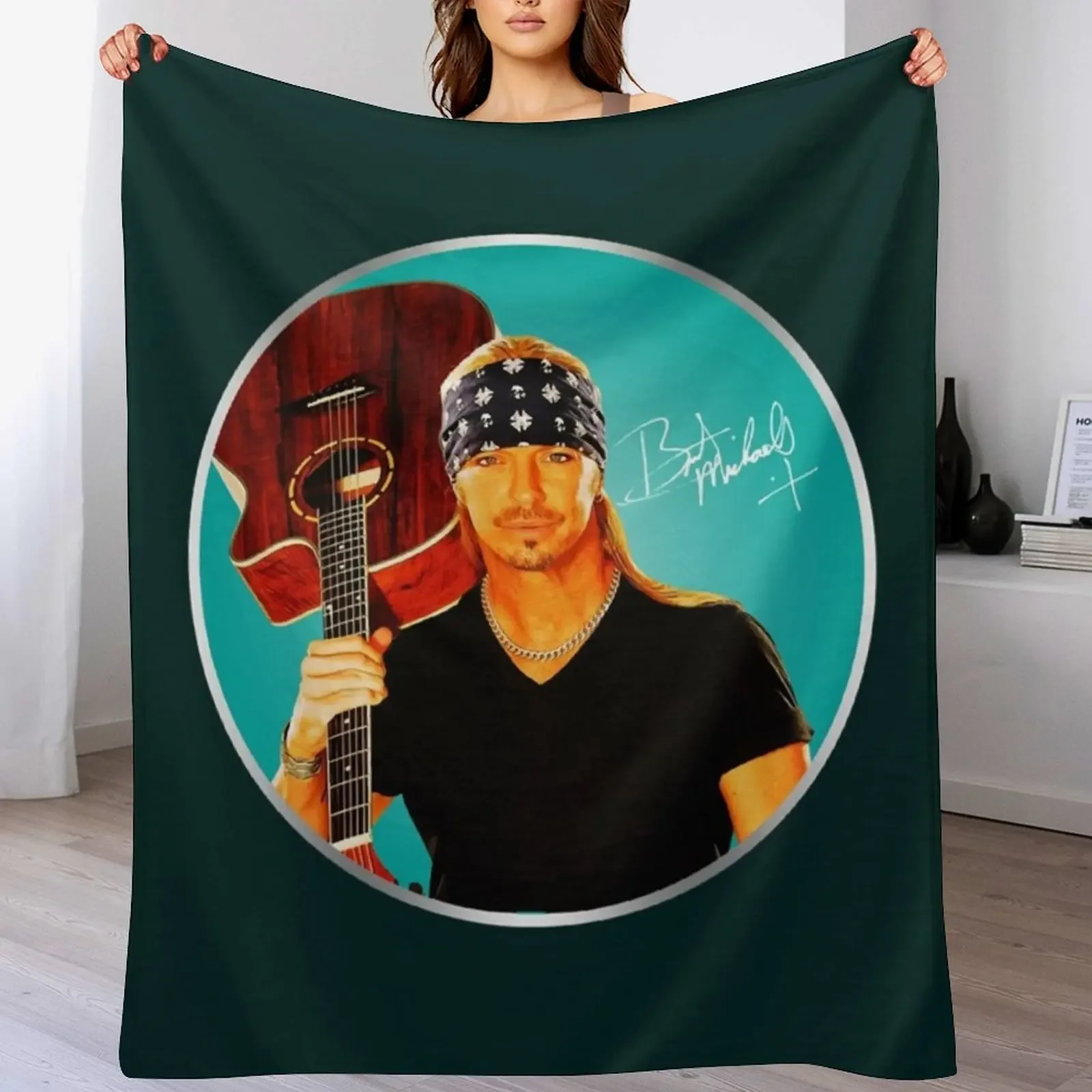 

Vintage Photograp Michaels Male Singer Bret Songwriter Gift Movie Fans Throw Blanket Retros manga Plaid on the sofa Blankets