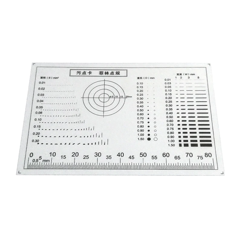 Gauge Point Gauge Transparent Film Stain Card Comparison Card Stain Crack Contrast PET Dot Line Surface Quality Inspection