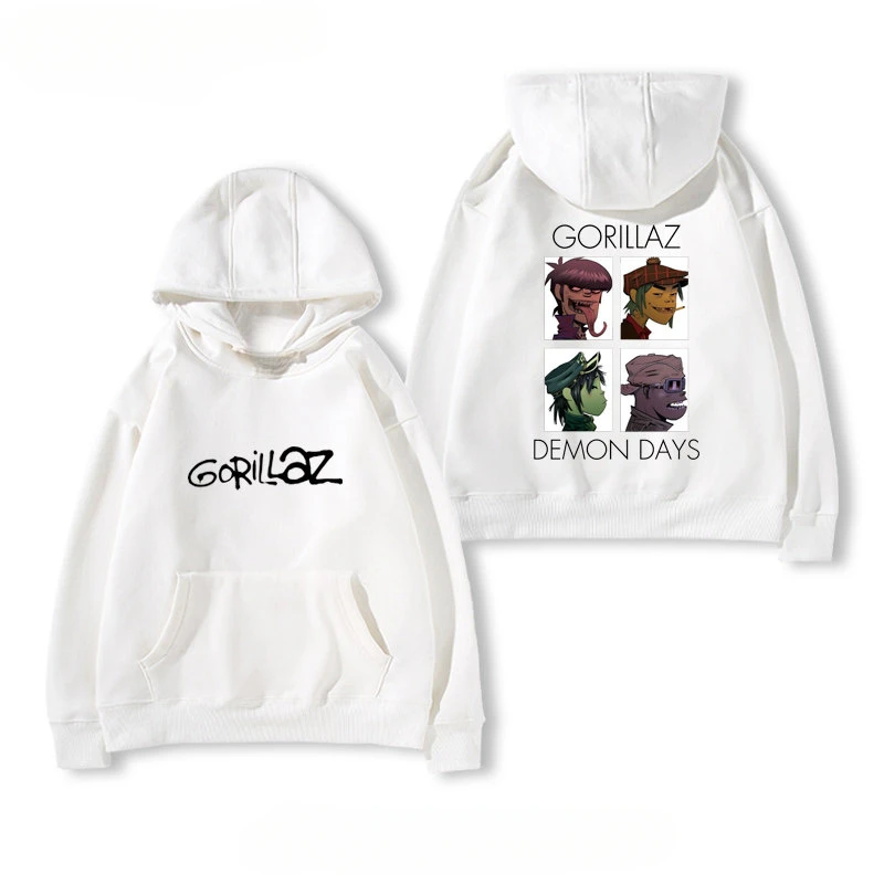 

2026 Gorillaz Band-related Cartoon Hooded Sweatshirt for Men and Women, Thick-fiber Winter and Autumn Oversized Clothing