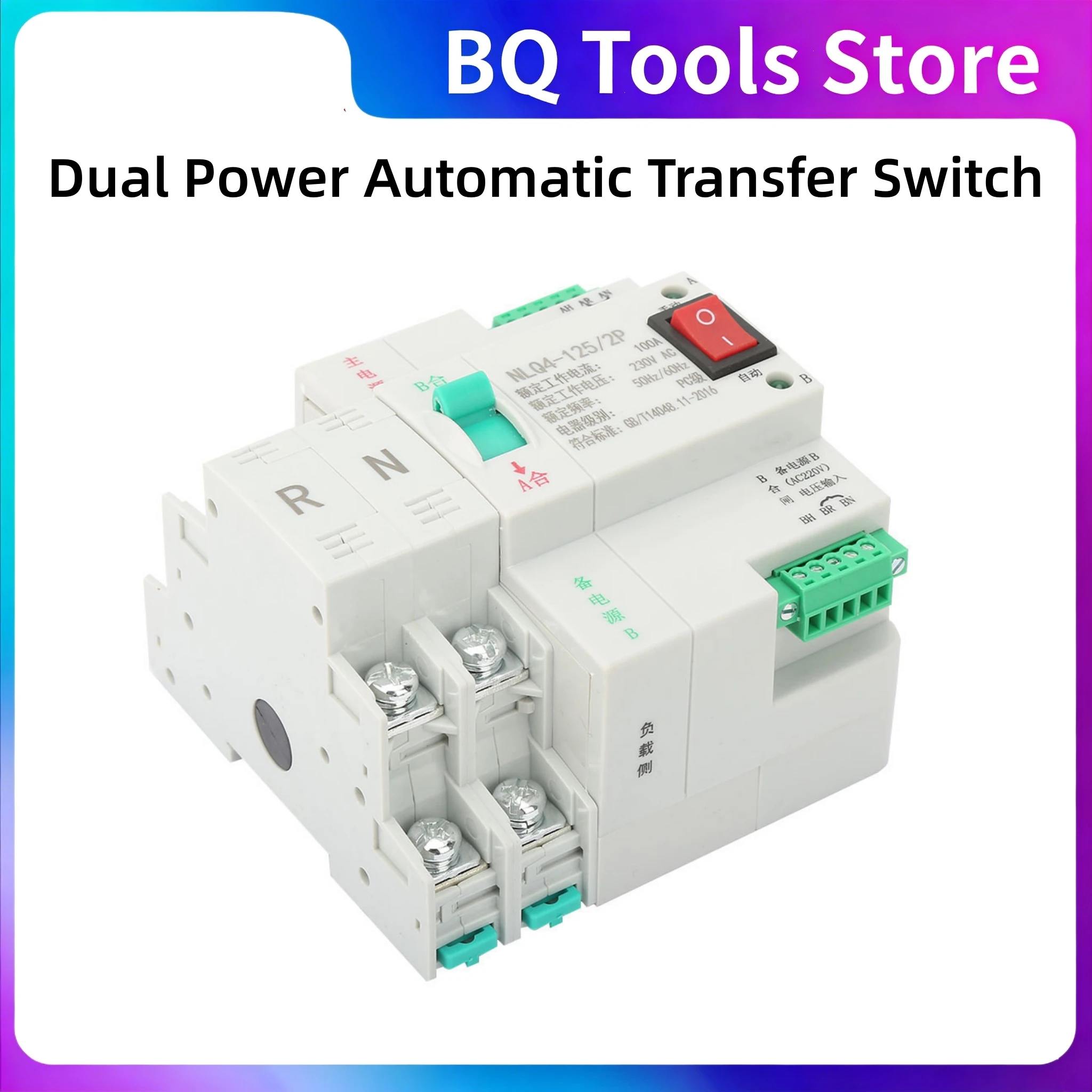 

Dual Power Automatic Transfer AC 230V 2P 63/80/100A Dual Power Automatic Transfer Toggle Dual Transfer