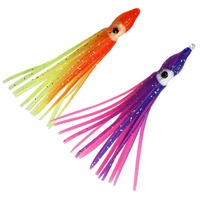 10pcs Luminous Squid Skirts Soft Lure 5cm 6cm 7cm 9cm 10cm 12cm Night Fishing Lure Octopus Glow Rubber Artificial Bait