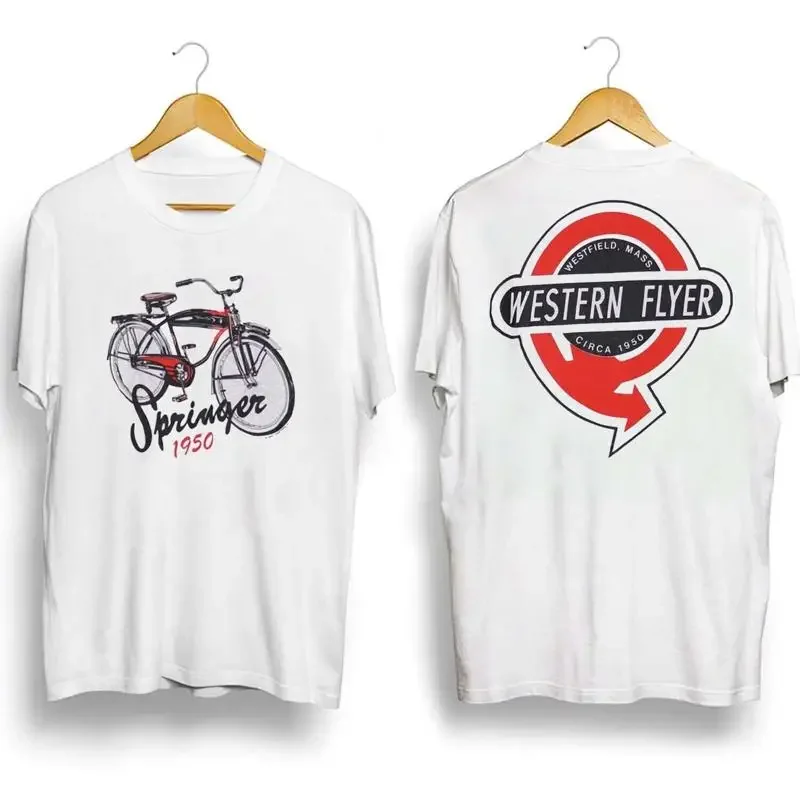 Western Flyer 1950 Springer Bicycle White T Shirt s Fan