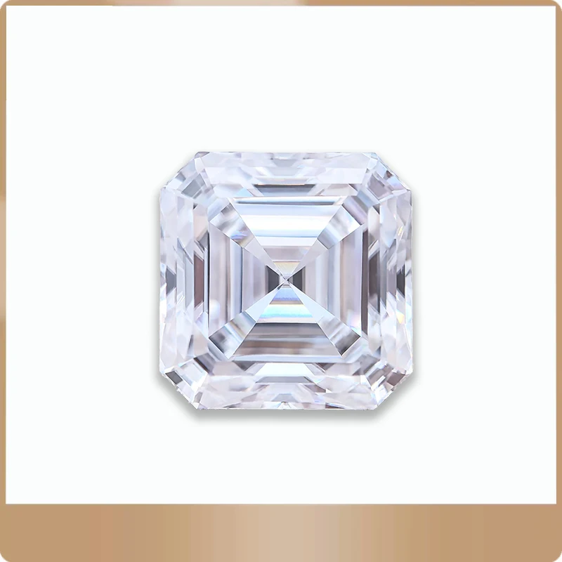 

Highest Grade Moissanite Stone Asscher Cut Super White D Color VVS1 Quality Charms Jewelry Making Materials with Certificate