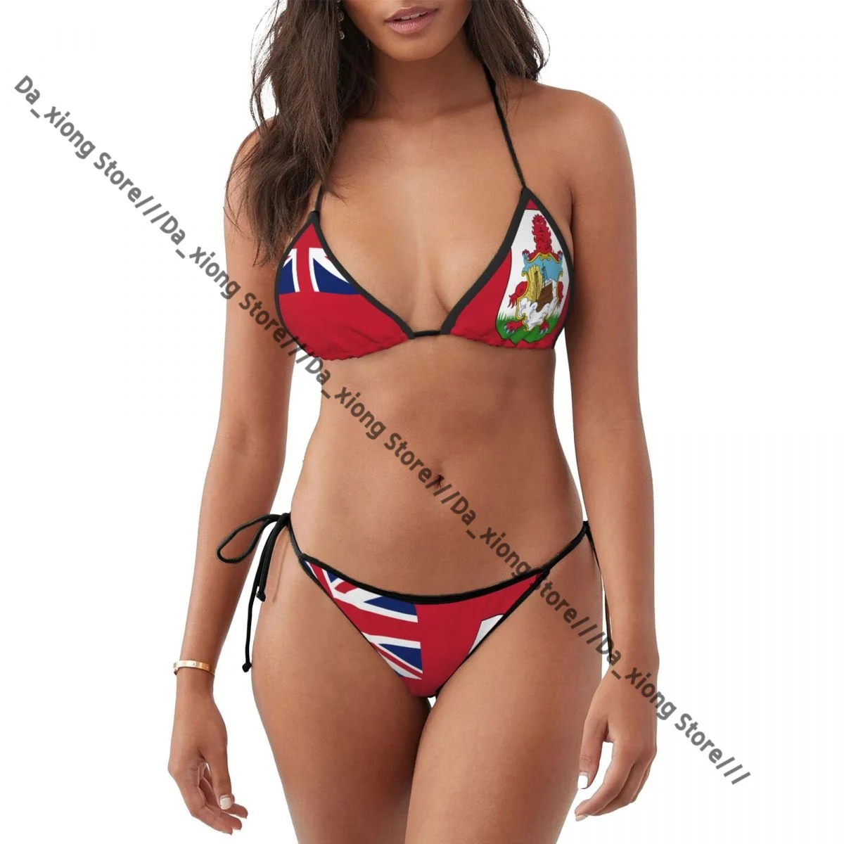 Woman Two Piece Swimsuit Flag Of Bermuda Swimwear Women's Bikini Set Sexy Bikini Low Wasit Bathsuit