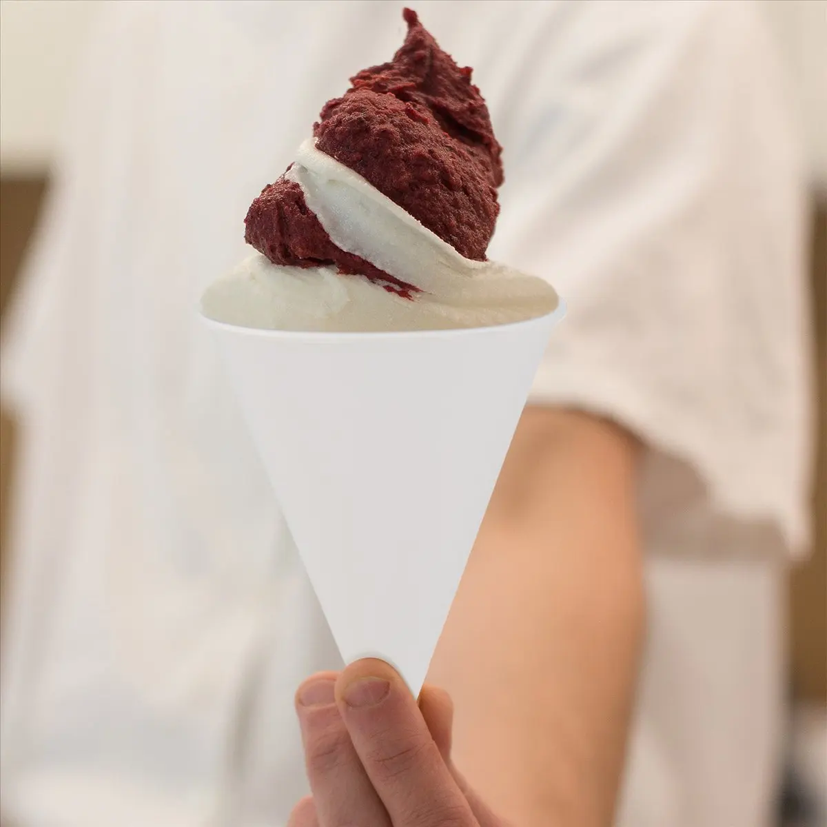 REST White Paper Cone Cups, Snow Cone Cups,Coated Leakproof Cone Paper Cups for , Shaved Ice, Water 200Pcs