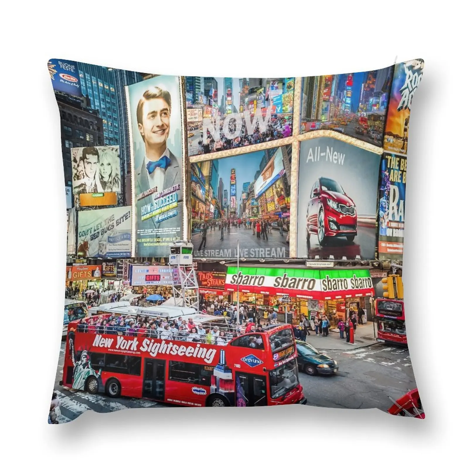 Times Square At Night II Special Edition II Throw Pillow Sofa Decorative Covers Pillowcases Bed Cushions pillow