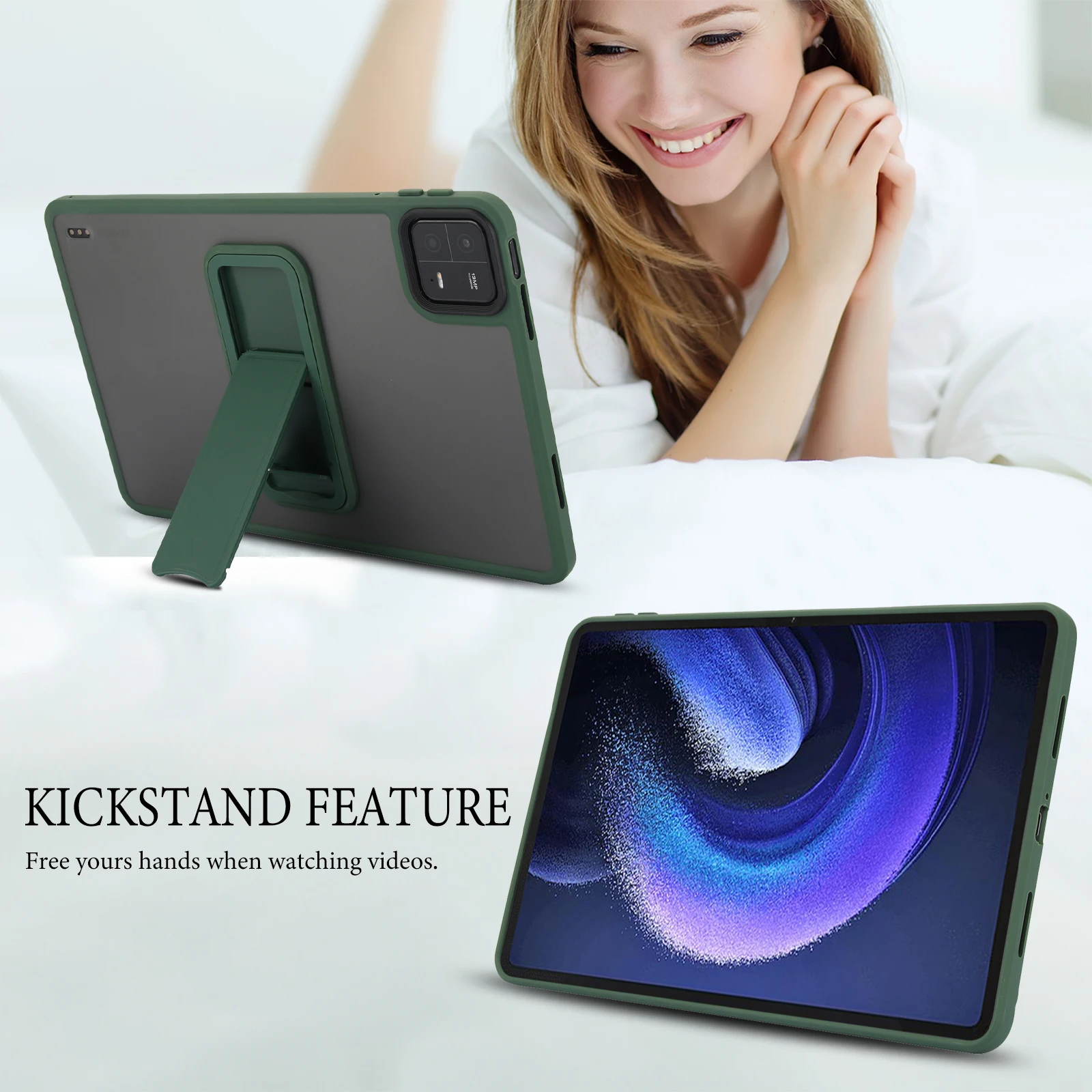 Protective Back Cover Case with Bracket Stand For Xiaomi Pad 8 Pro Redmi K Pad 2 SE 8.8 9.7 12.1 2025 2026