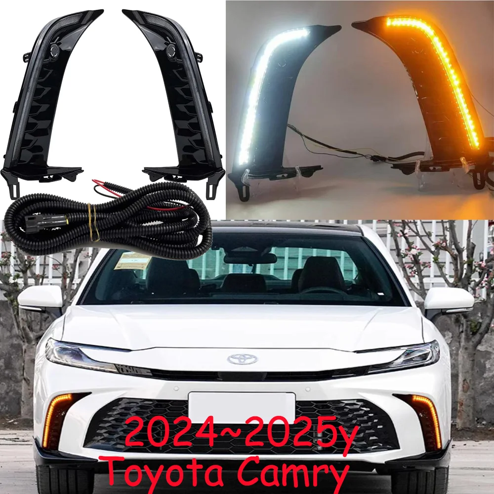 car accessories bumper headlight for Toyota Camry daytime light 2024~2025y motor DRL LED auto headlamp aurion fog light