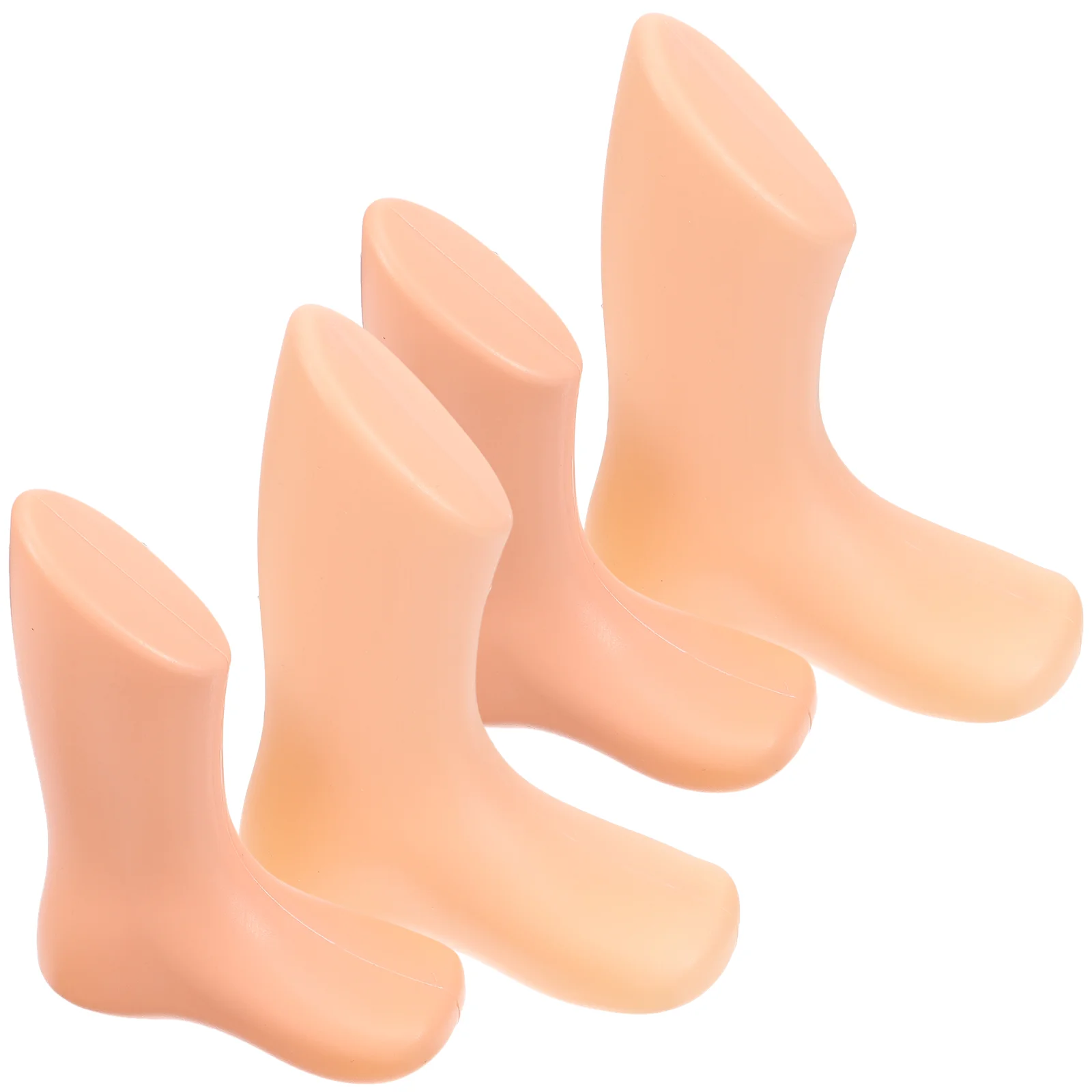 4 Pcs Baby Plastic Foot Mold Small Shoe Mannequin Feet Shop Children\'s Toys Kids Sock Human Body Model