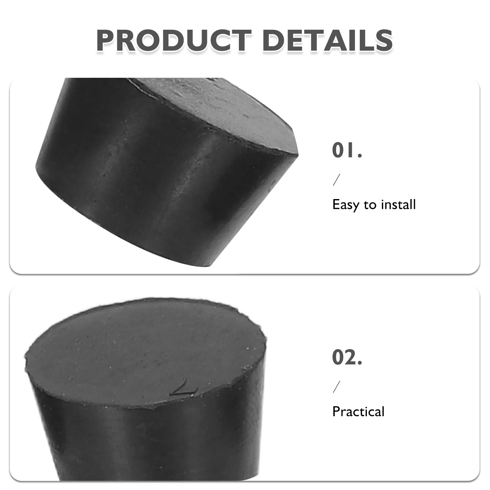 20Pcs Tapered Rubber Stoppers Flexible Universal Seal Plugs for Lab Test Tubes Bottles Flask Chemical Experiments view 6